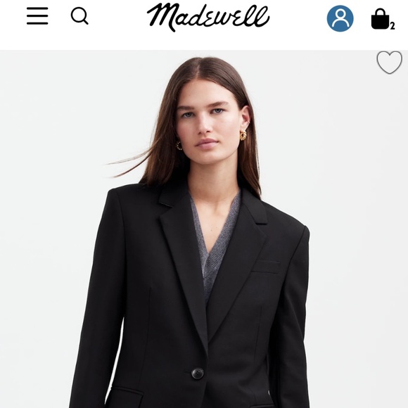 Madewell Jackets & Blazers - Madewell The Kline blazer in black, wool blend